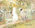 Lilien Impressionist Frau Frederick Carl Frieseke Blumen impressionistische
